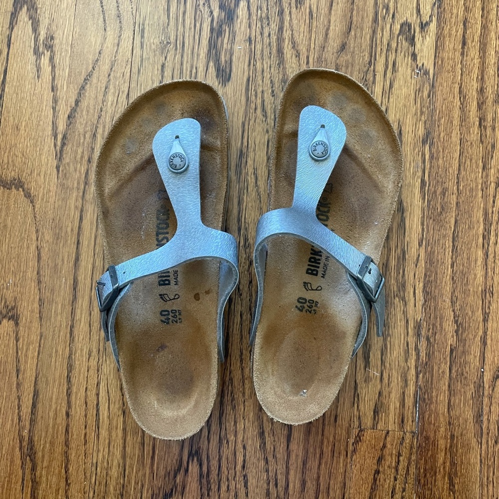 Silver Birkenstocks